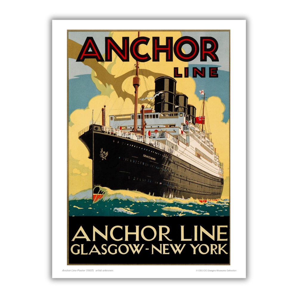 Anchor Line: Glasgow to New York Print