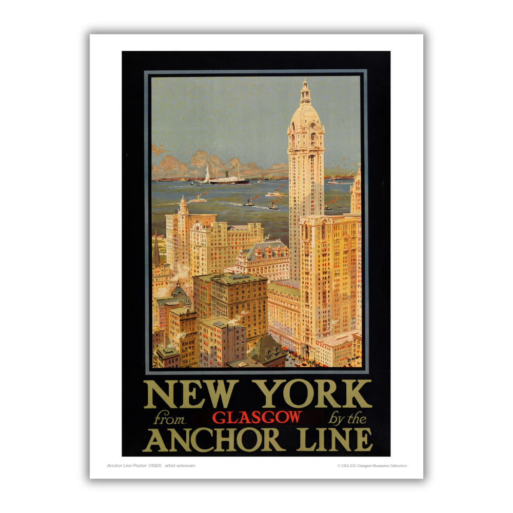 Anchor Line: New York From Glasgow Print