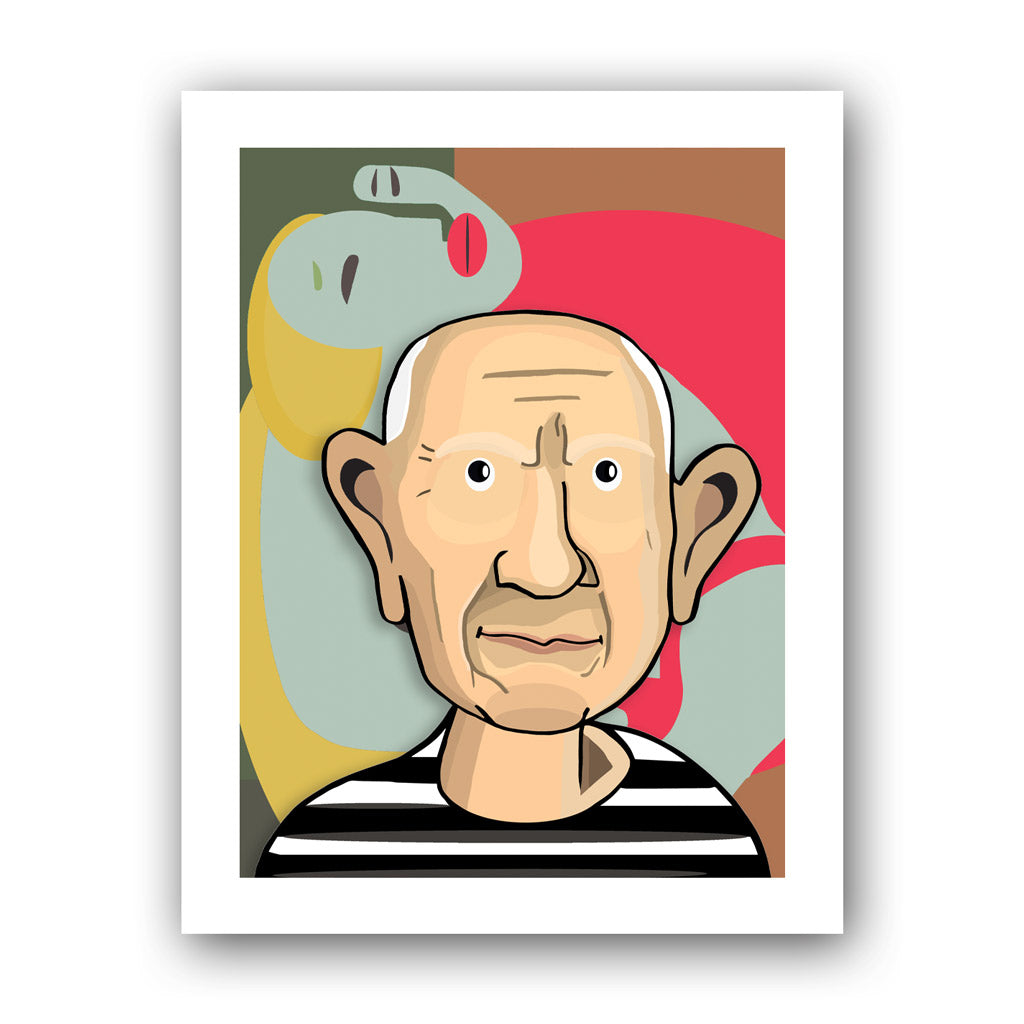 Cartoon Artist Print: Stripey Shirt