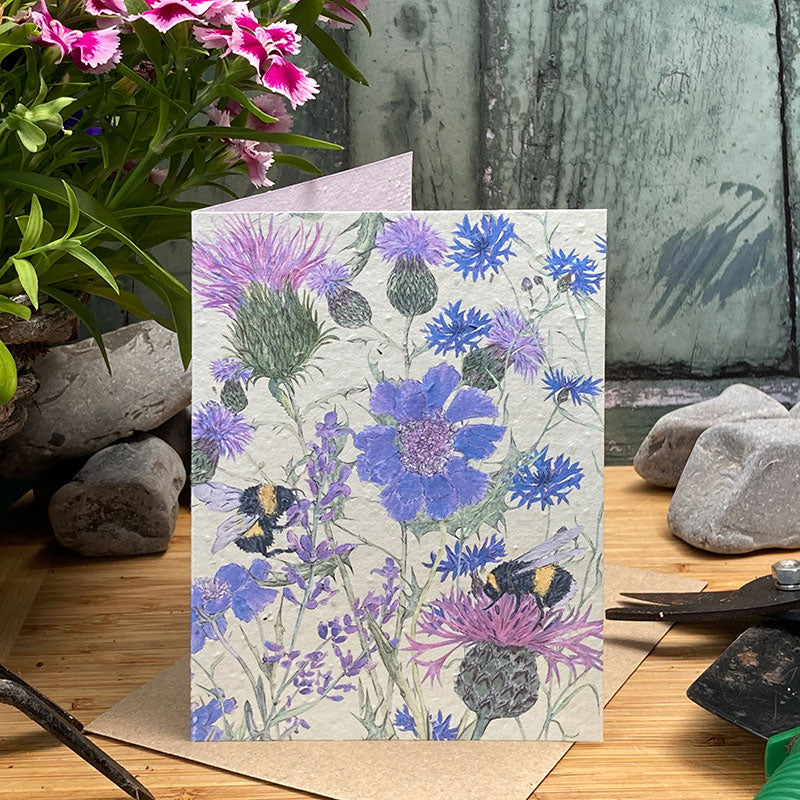 Bee & Flower Plantable Seed Card