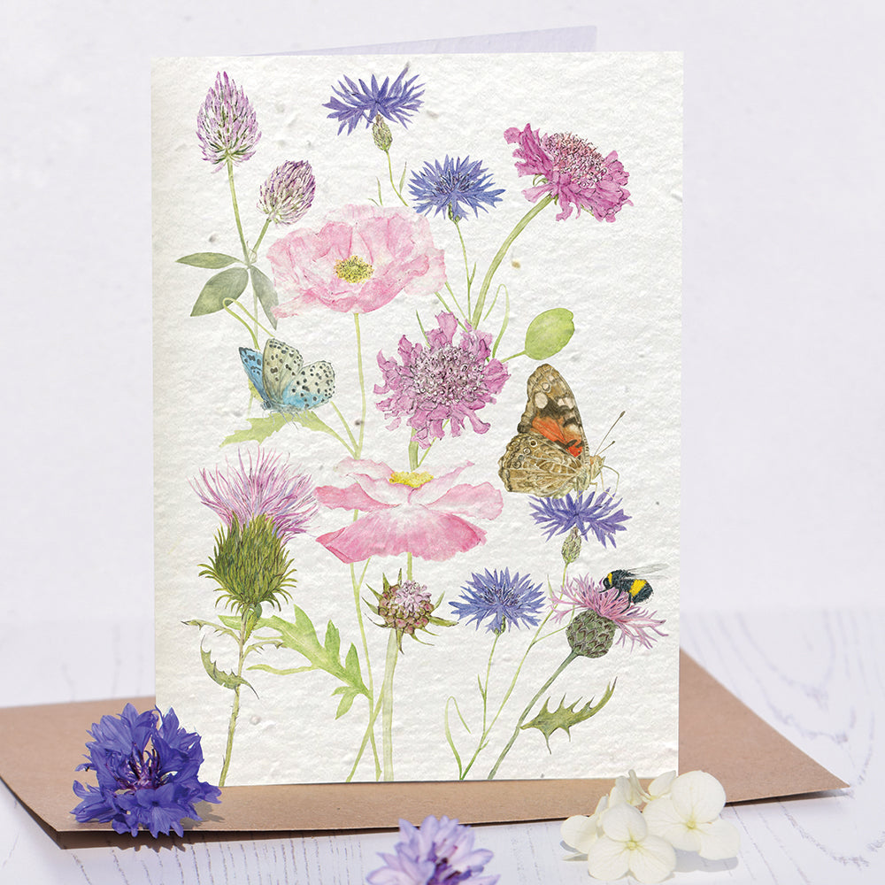 Butterfly & Wildflower Plantable Seed Card