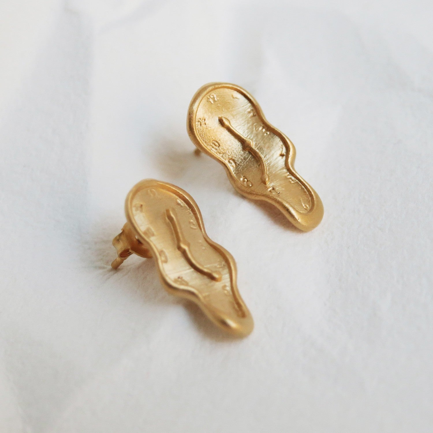 Dali Melting Clock Stud Earrings