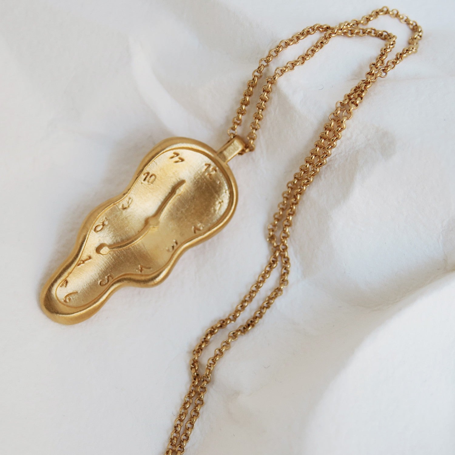 Dali Melting Clock Necklace