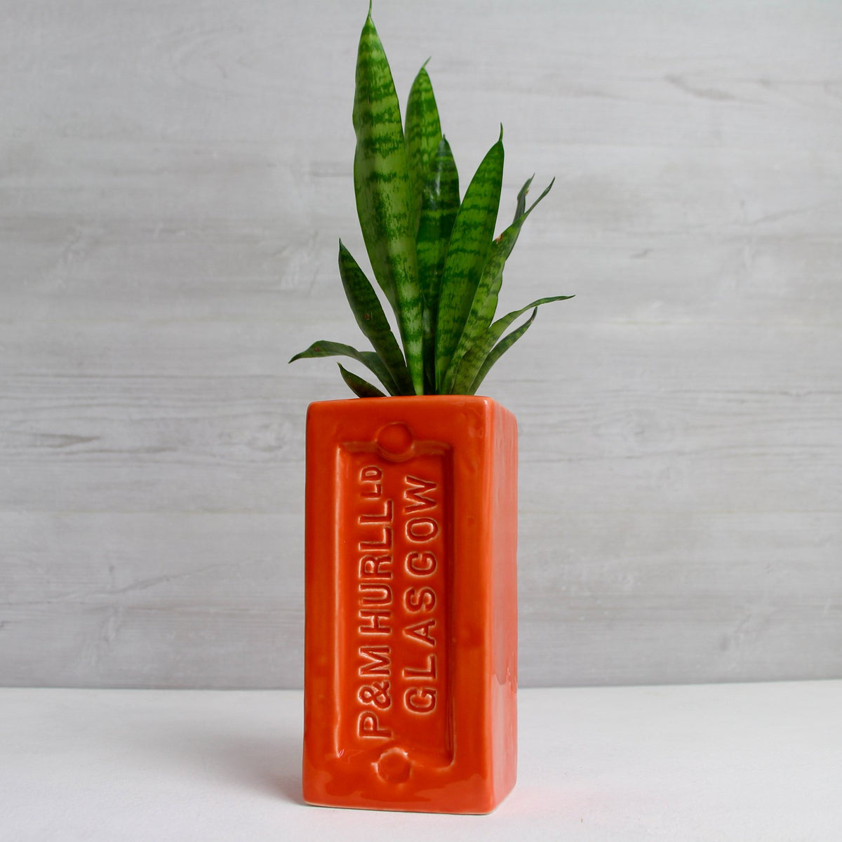 Glasgow Brick Vase - Orange