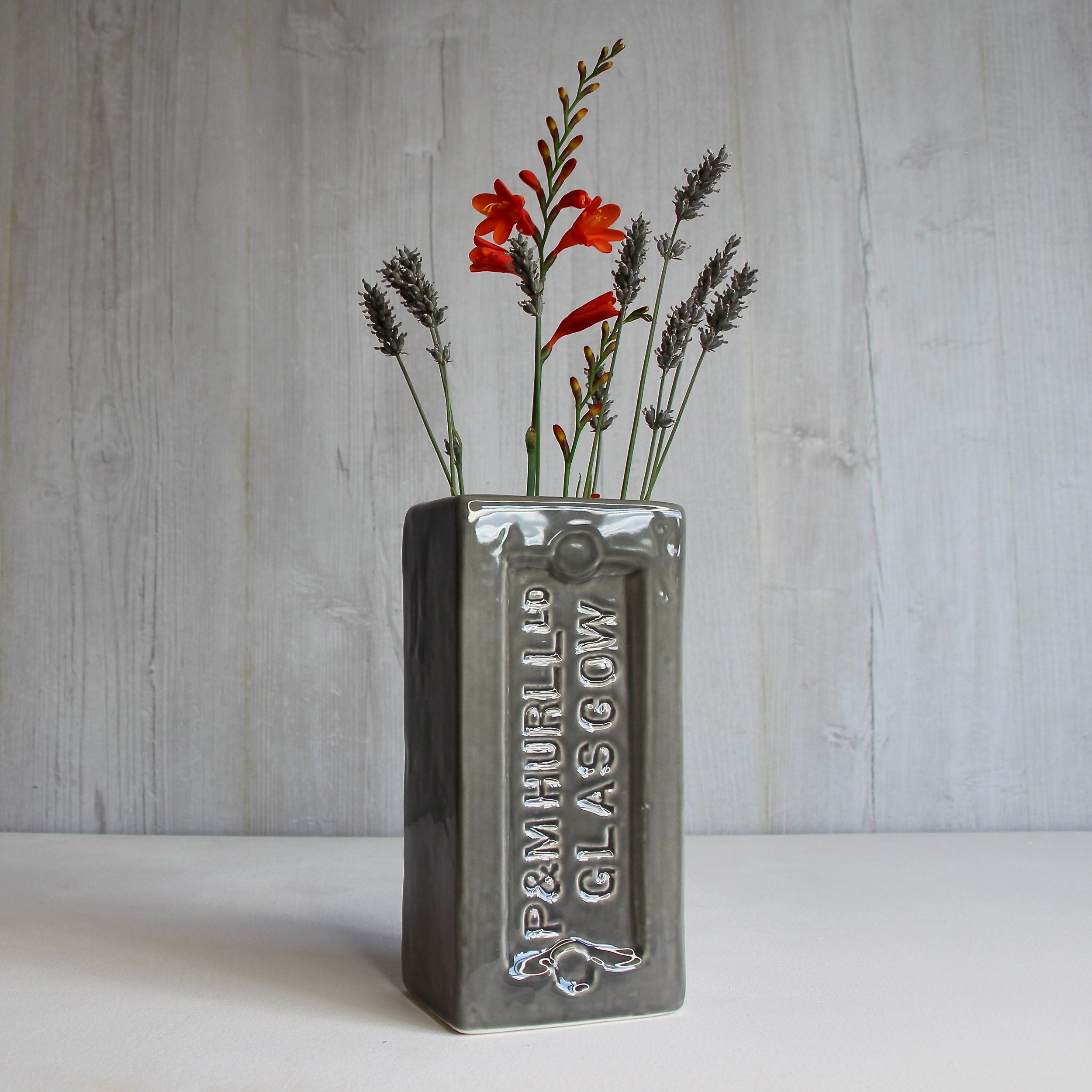 Glasgow Brick Vase - Grey