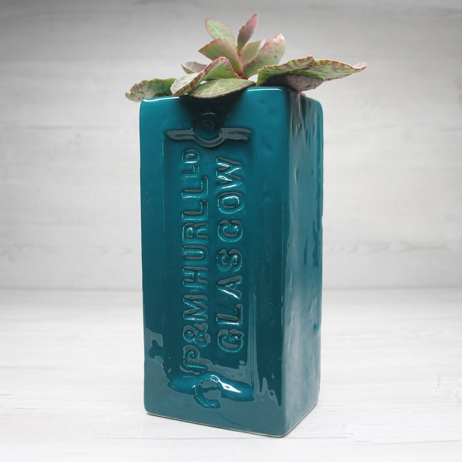 Glasgow Brick Vase - Teal