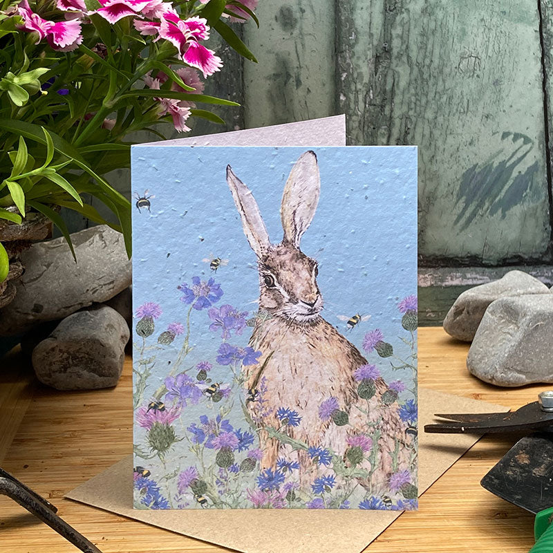 Hare & Wildflower Plantable Seed Card