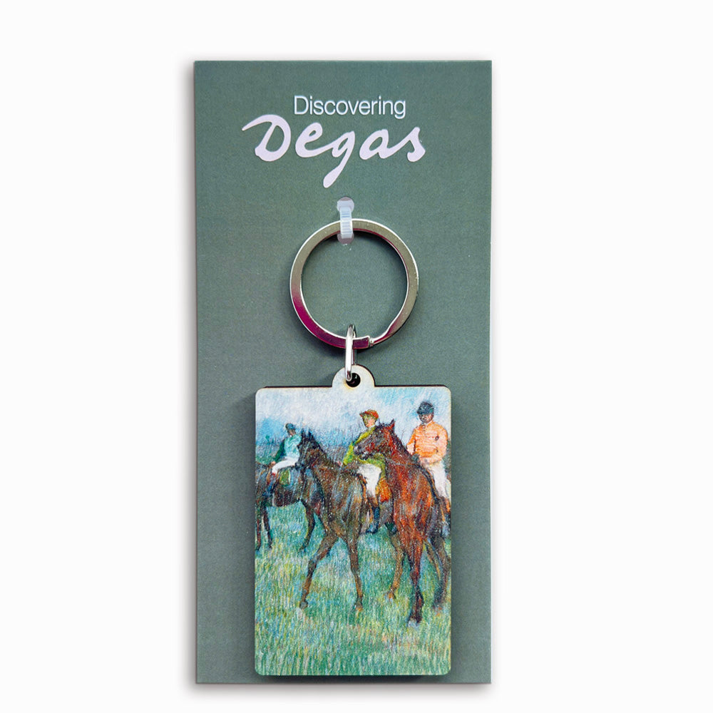 Degas: The Jockeys in the Rain Keyring