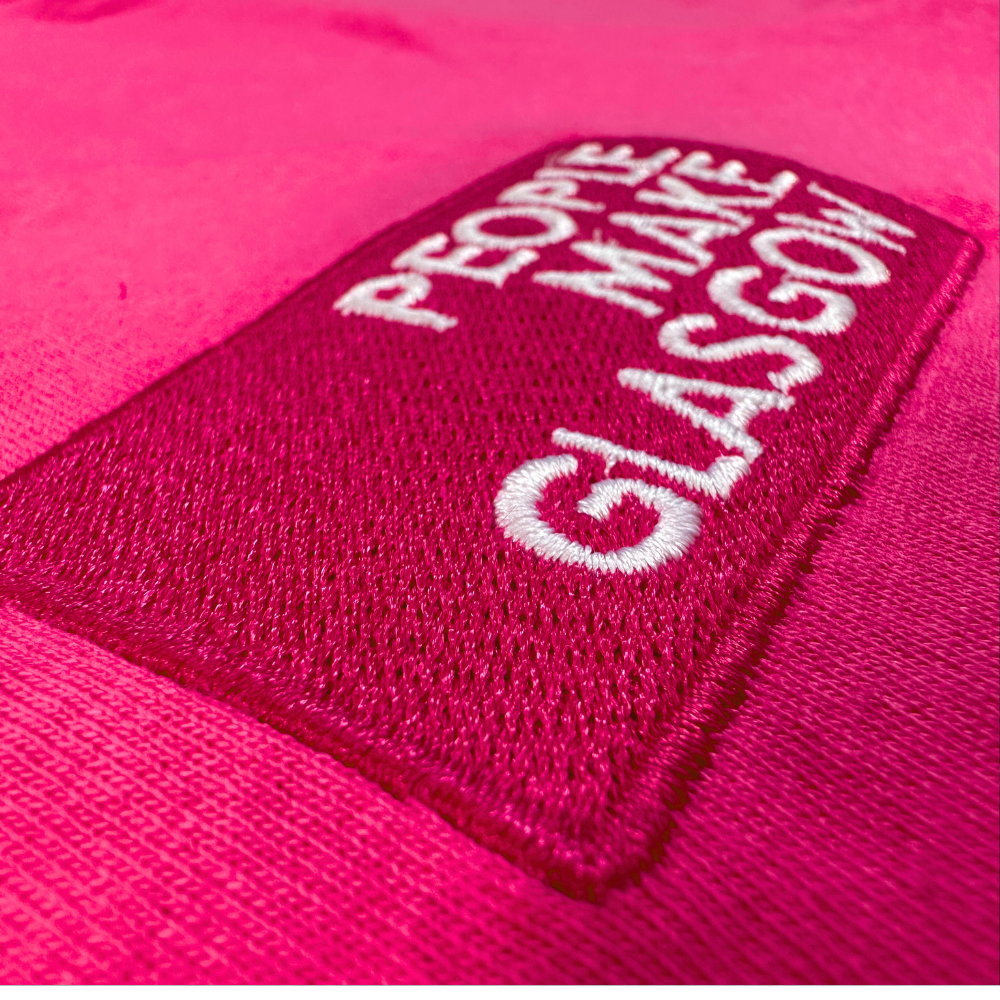 People Make Glasgow Pink Fitted T-Shirt