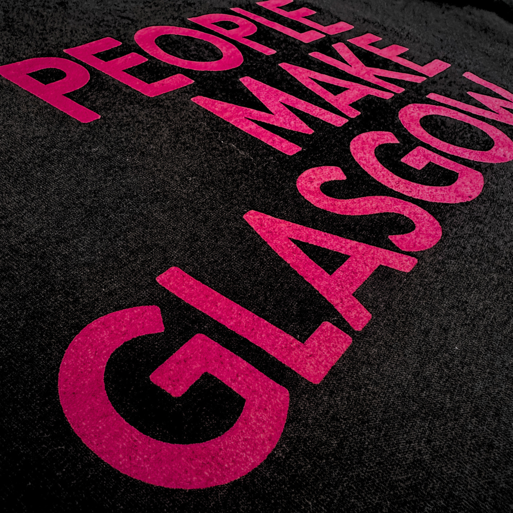 People Make Glasgow Basic Black T-Shirt