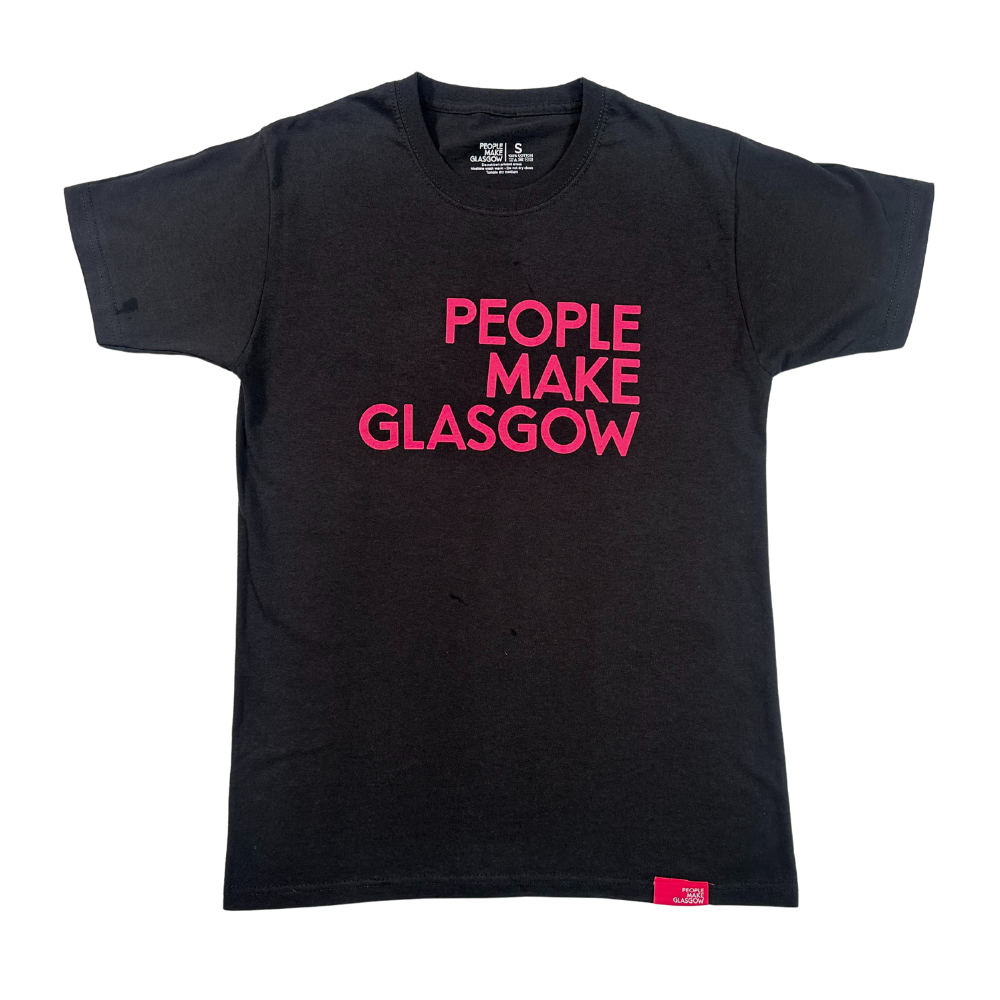 People Make Glasgow Basic Black T-Shirt