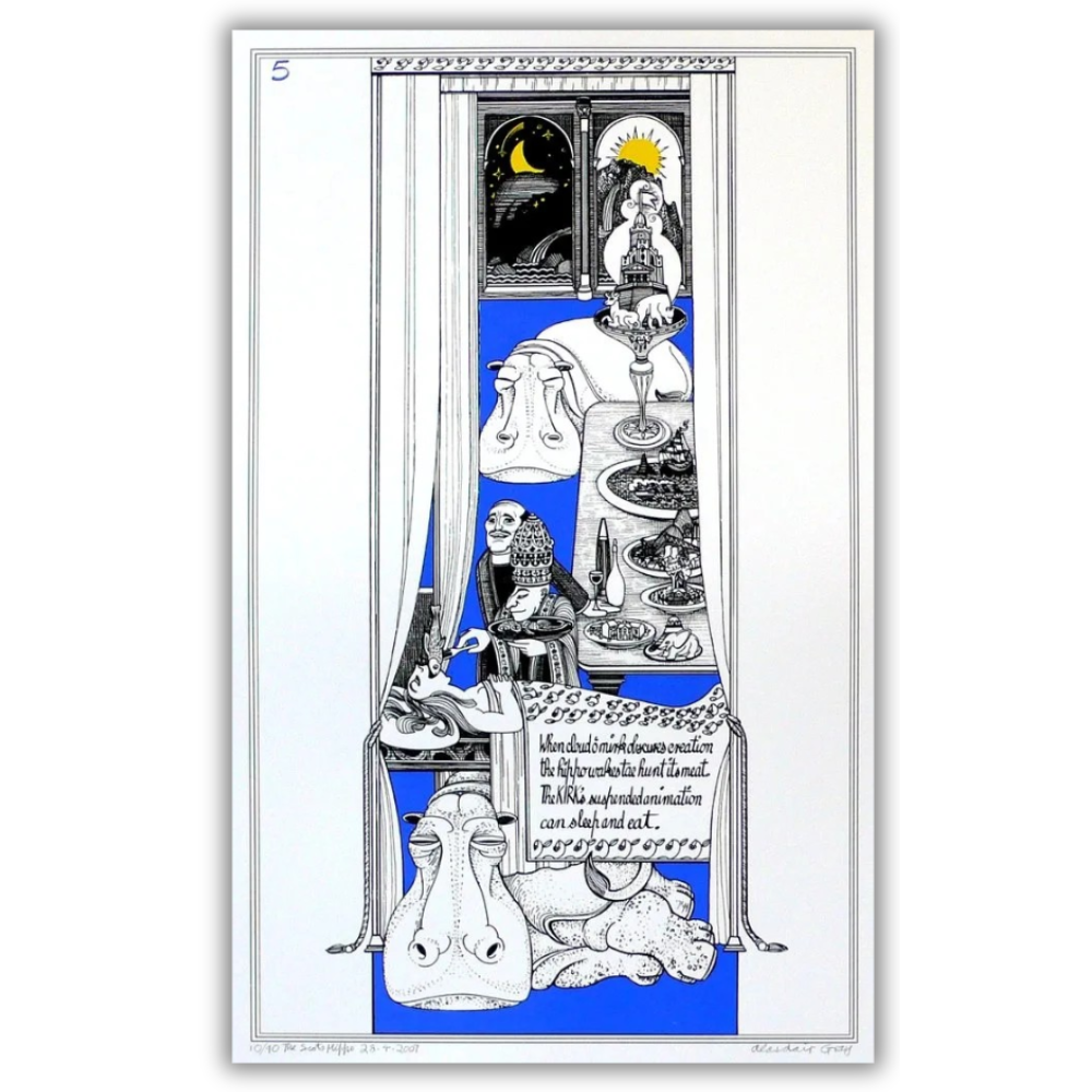 Alasdair Gray: The Scots Hippo 5 Hand Signed Limited Edition
