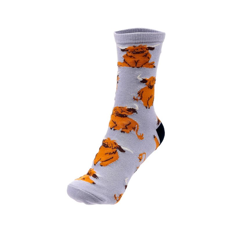 Highland Coo Socks in Tube