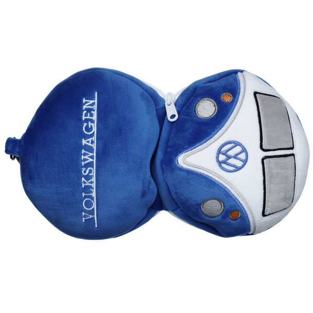 Volkswagen VW T1 Camper Travel Pillow & Face Mask - Blue