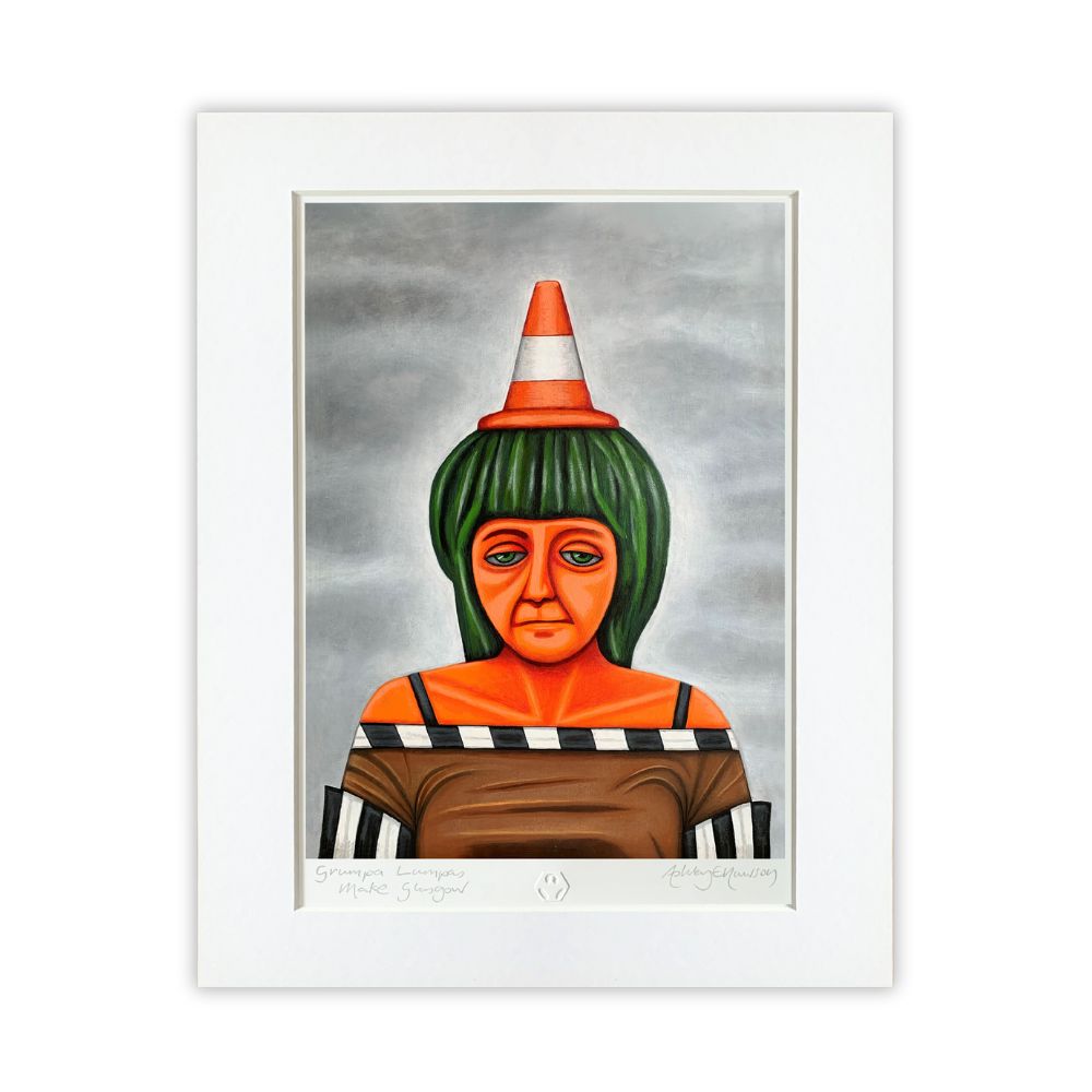 Ashley Rawson: Grumpa Lumpas Make Glasgow Mounted Print