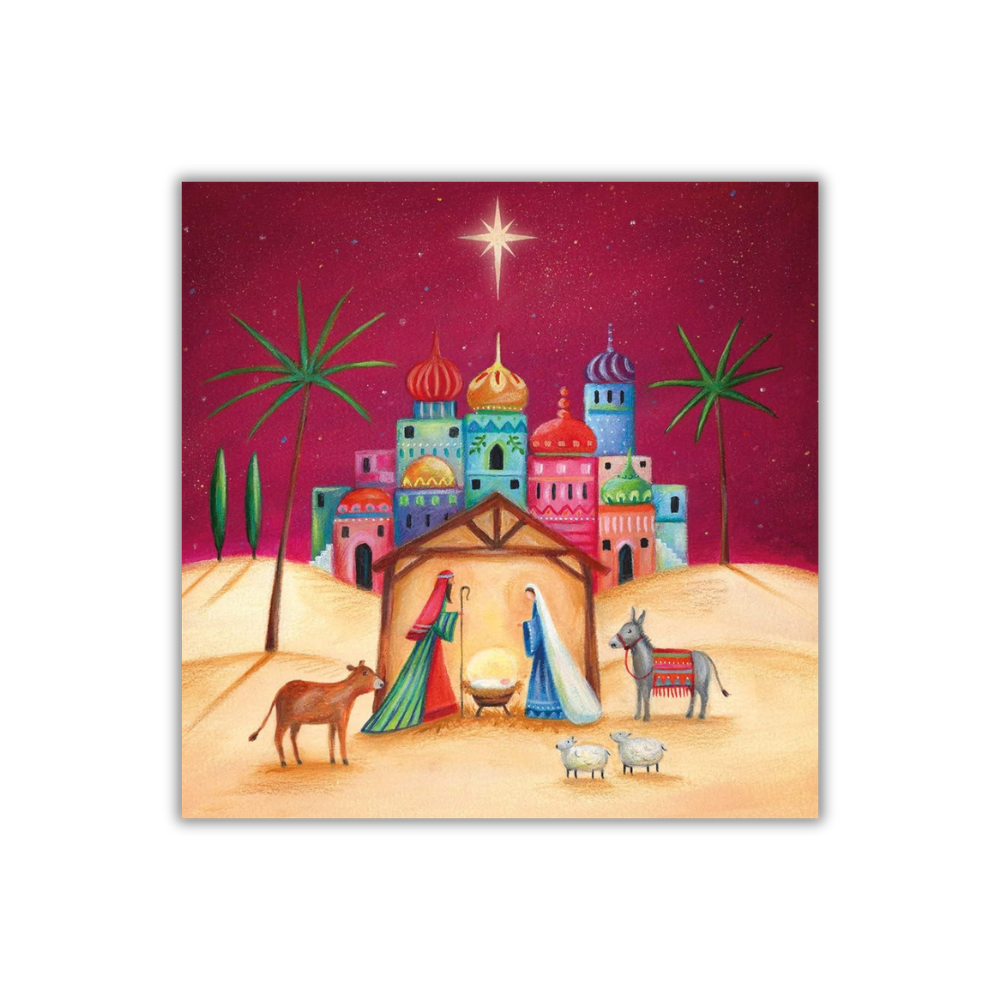 Away in a Manger Christmas Cards - 8 Pack