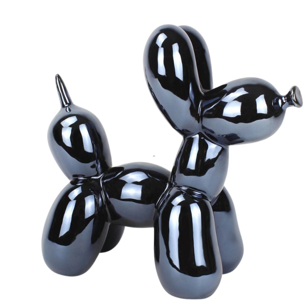 Grey Mirrored Balloon Dog Statue