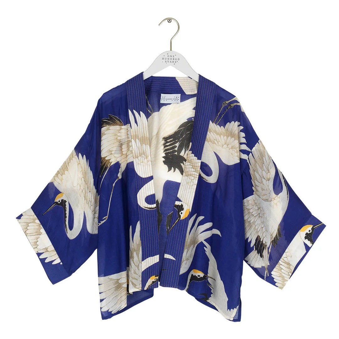 Stork Royal Blue Kimono