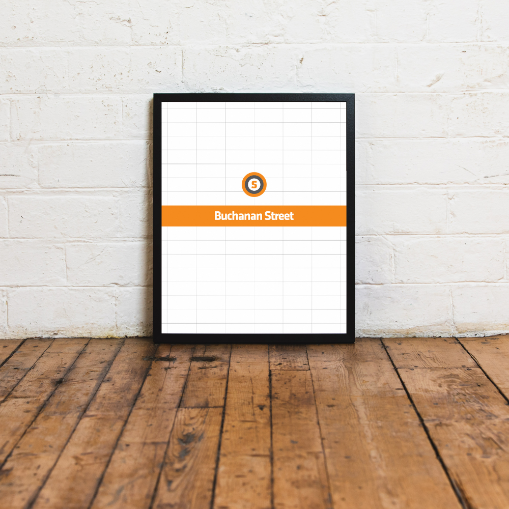 Glasgow Subway Buchanan Street Print