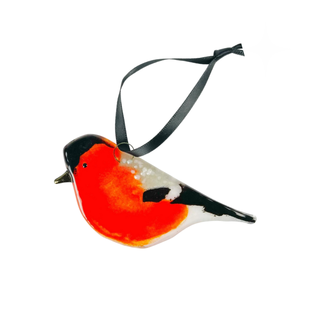 Bullfinch Glass Decoration