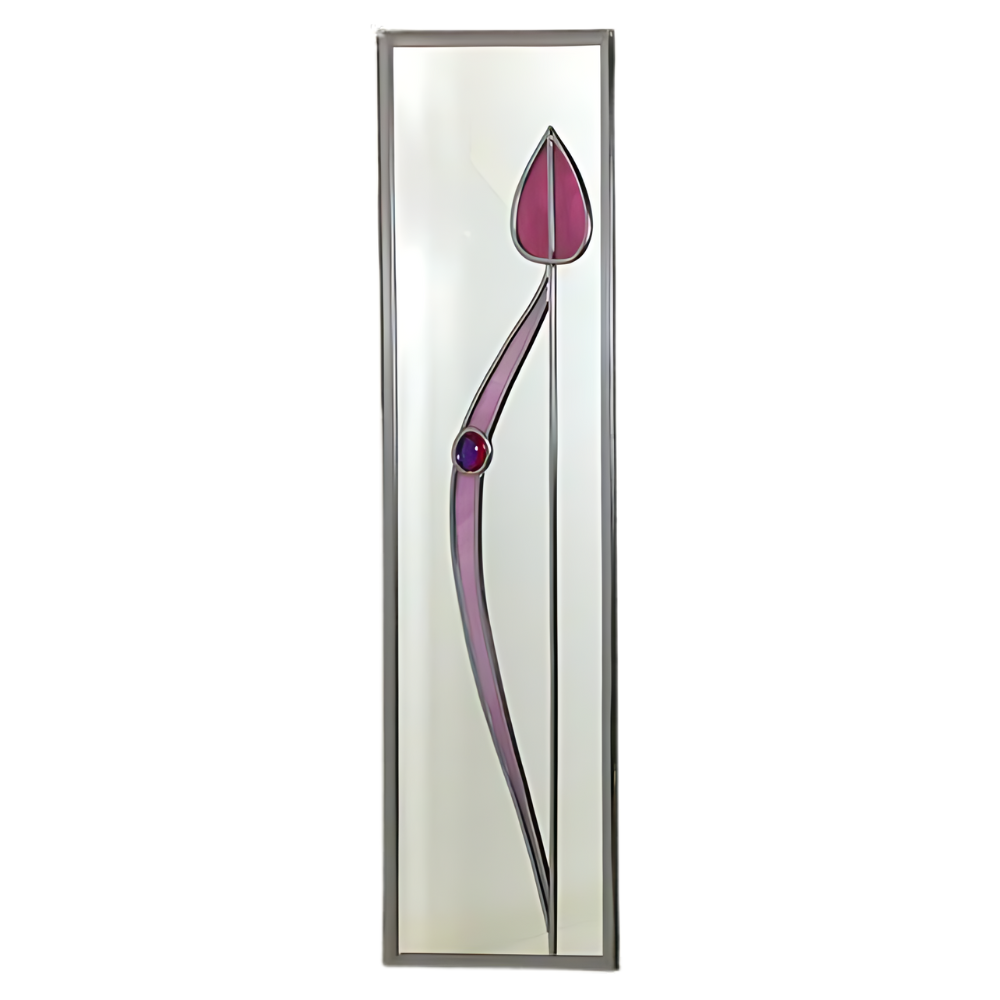 Mackintosh Jewelled Tulip Mirror: Cerise