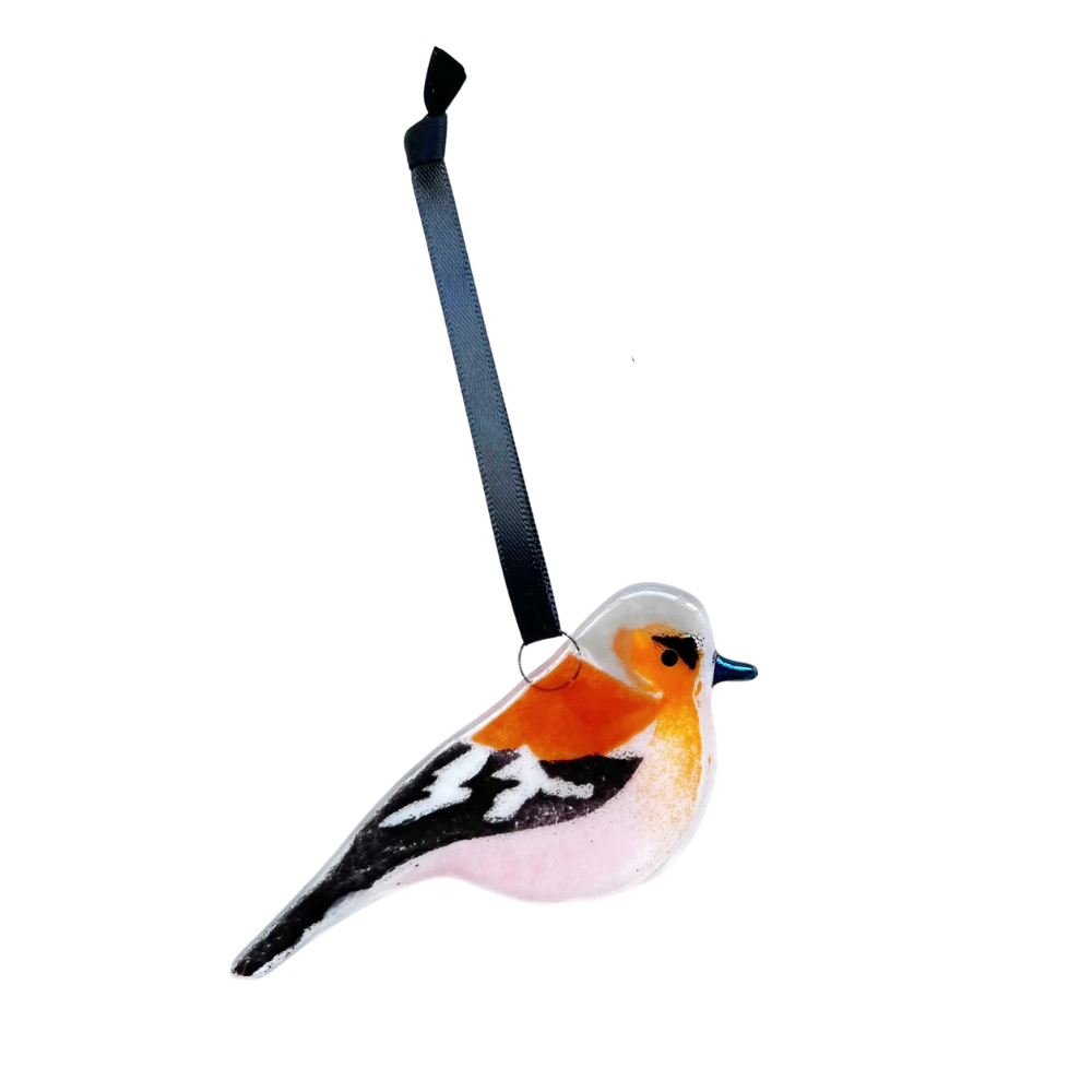 Chaffinch Glass Decoration