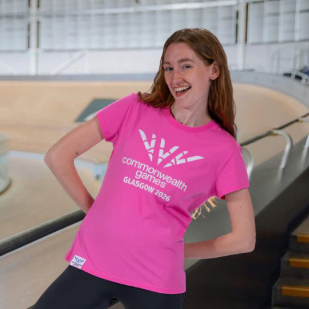 Glasgow 2026 Fitted Logo T-Shirt - Fuchsia Pink