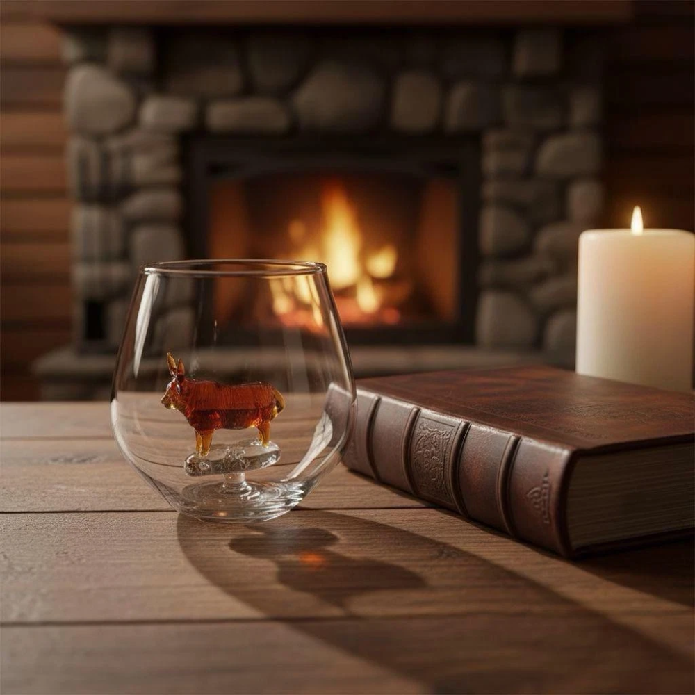 Highland Cow Whisky Glass