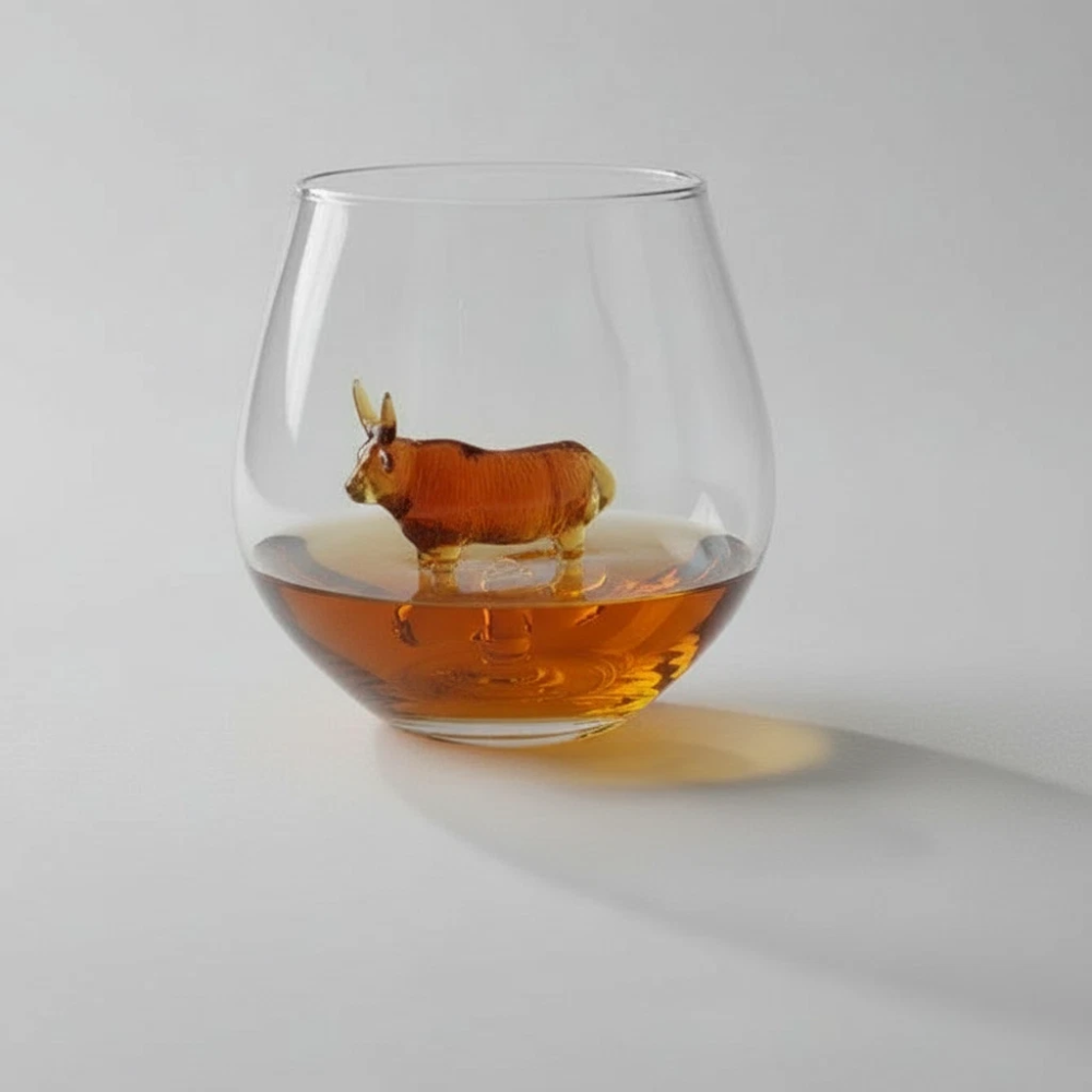 Highland Cow Whisky Glass