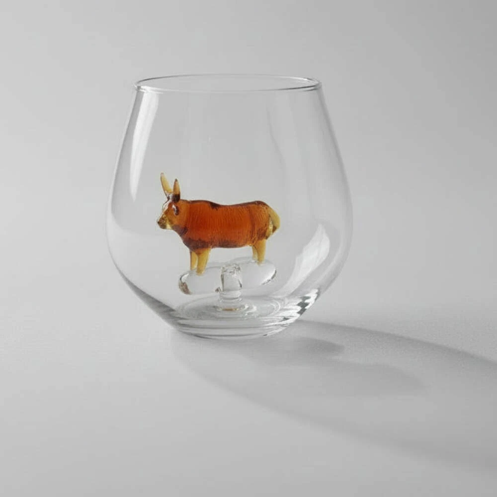 Highland Cow Whisky Glass