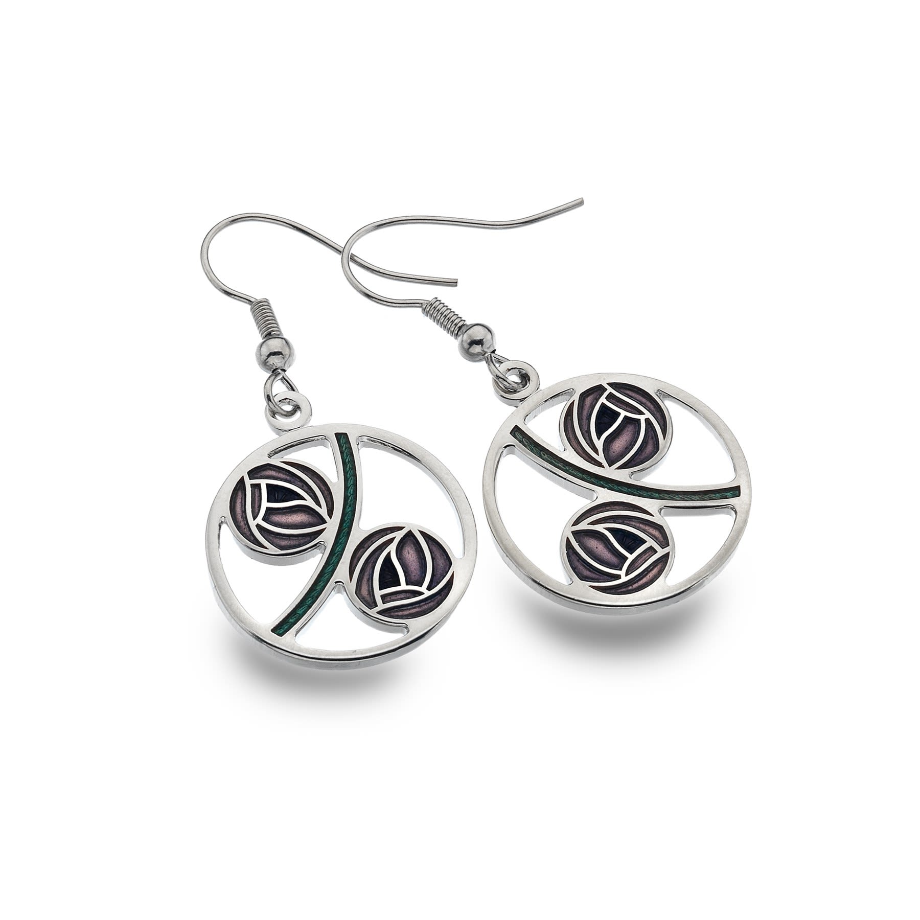 Mackintosh Curved Roses Earrings