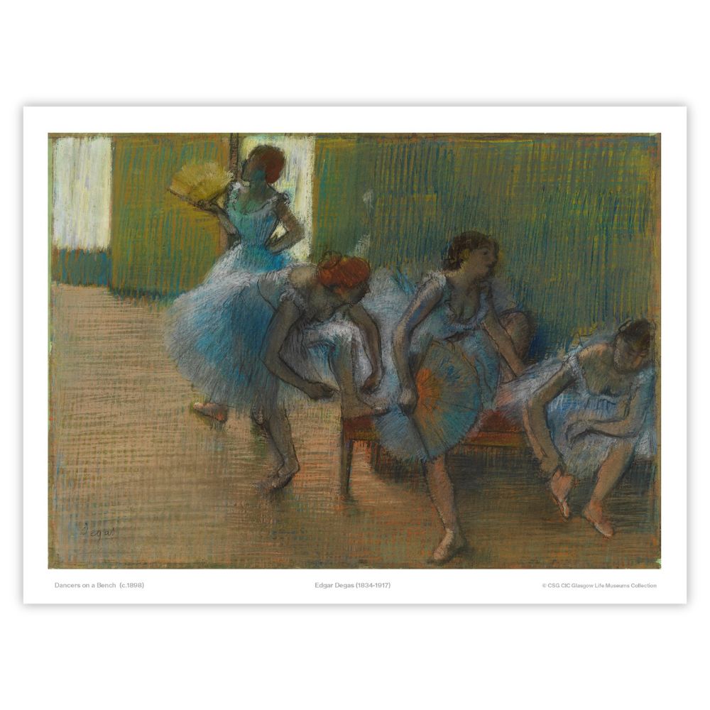 Edgar Degas: Dancers on a Bench Print