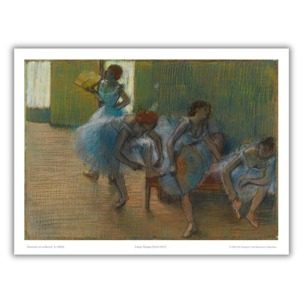 Edgar Degas: Dancers on a Bench Print