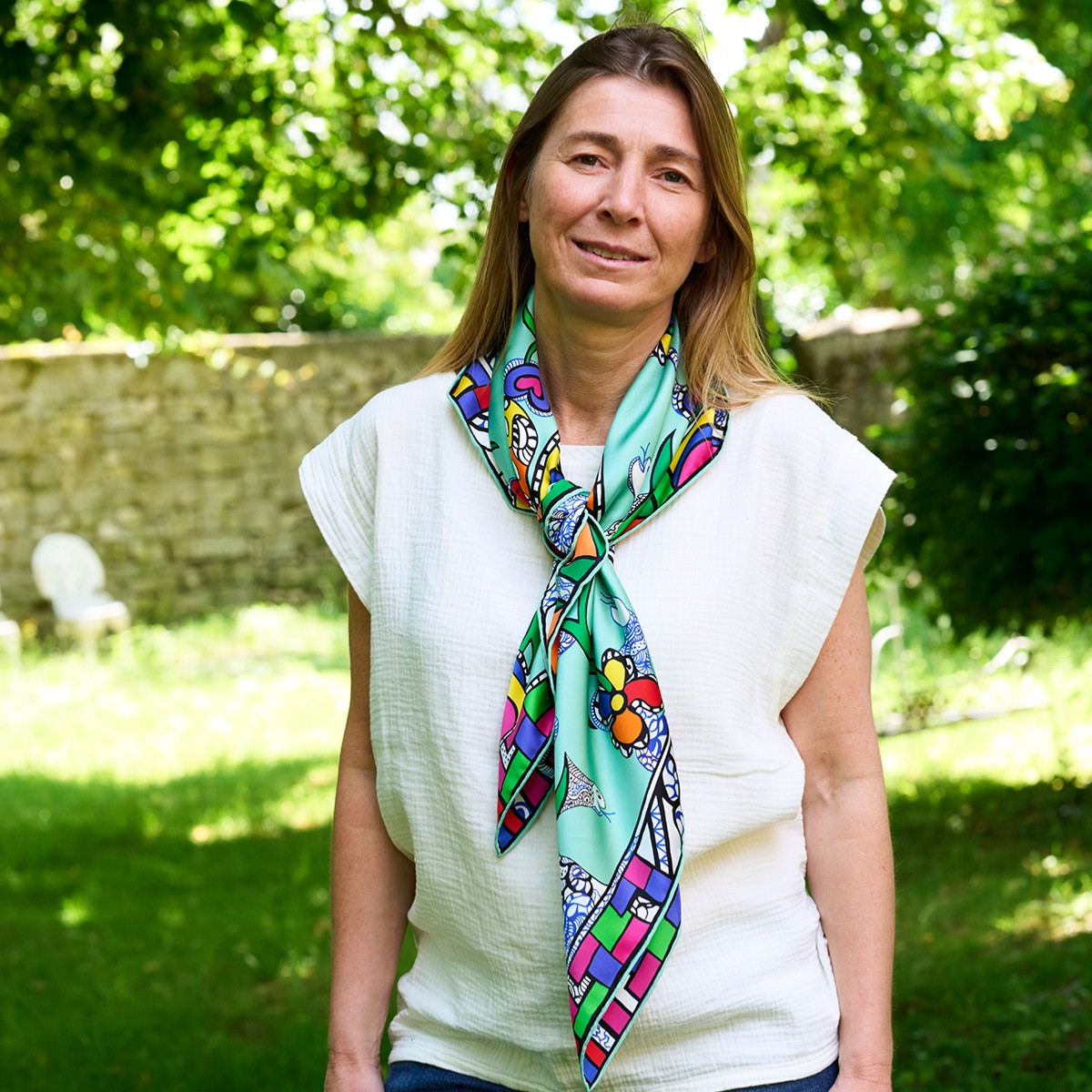 Nikki De Saint Phalle: Rossignol Scarf - Green