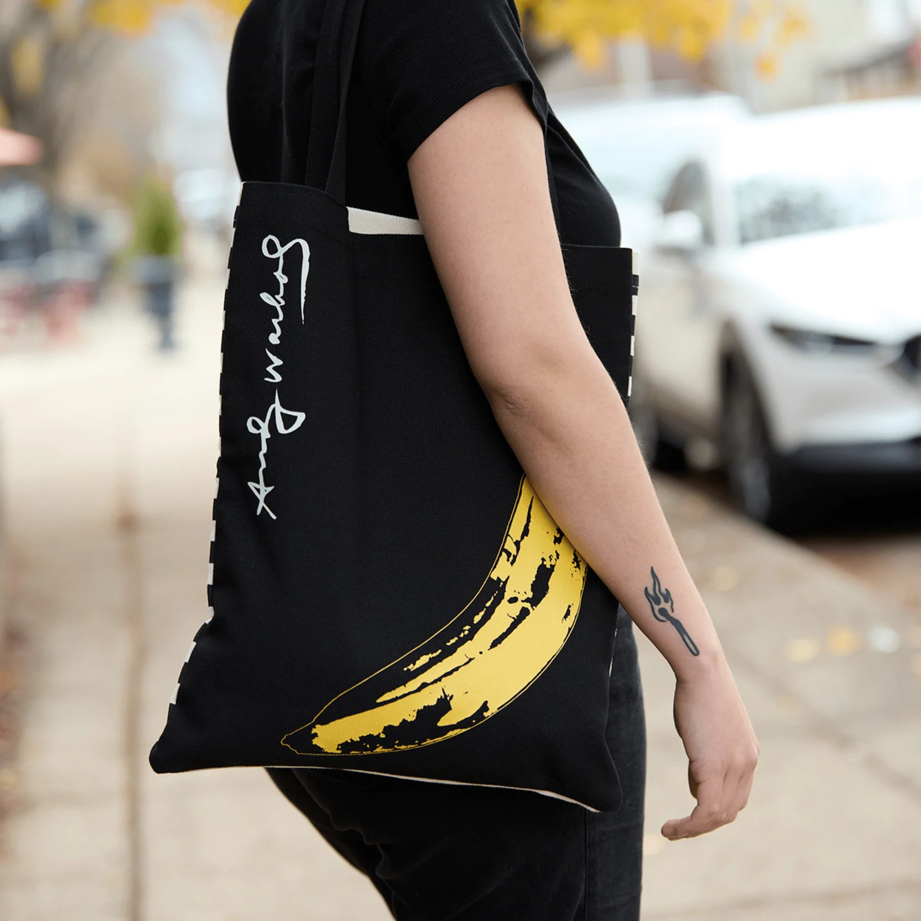 Andy Warhol Banana Tote Bag - Black