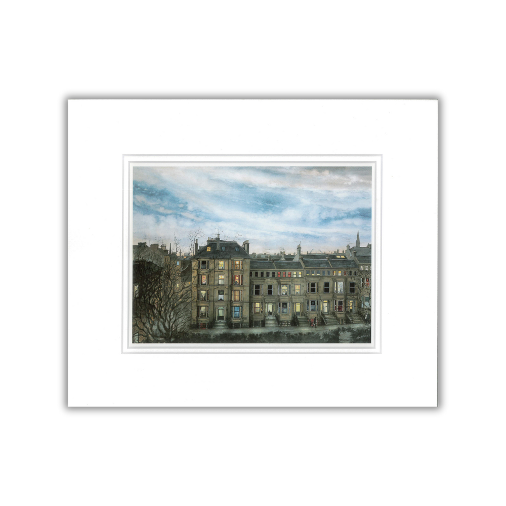 Avril Paton: Dusk Small Mounted Print