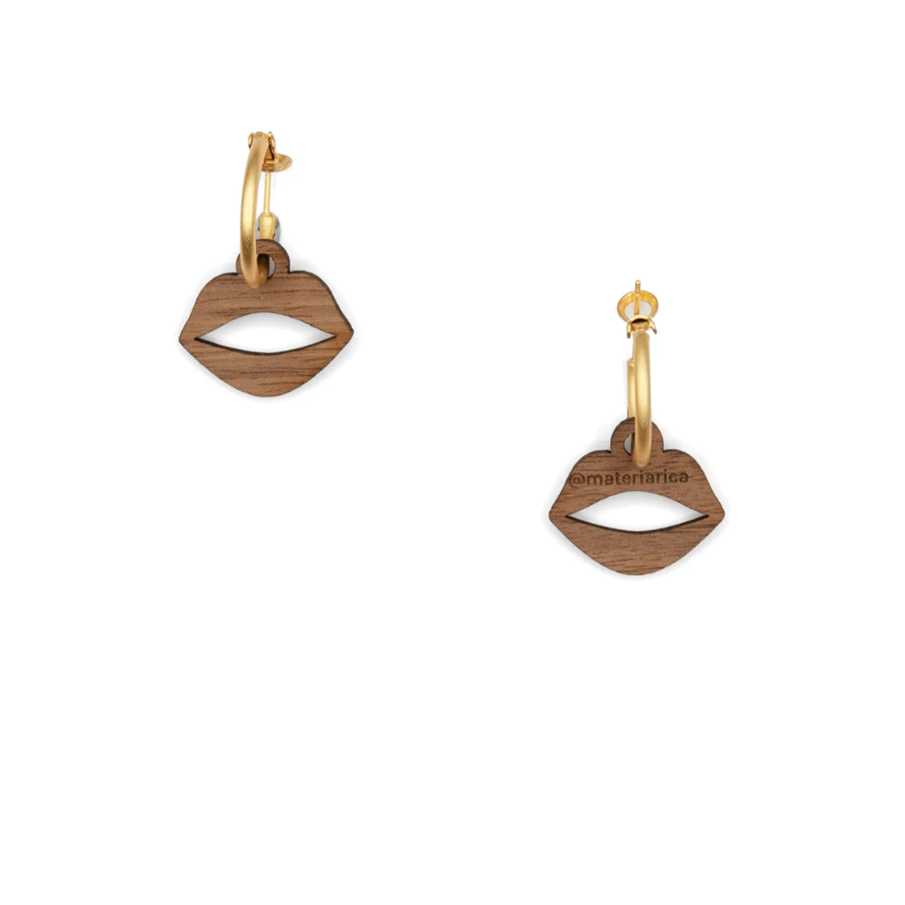 Eye in a Mouth Hoop Earrings