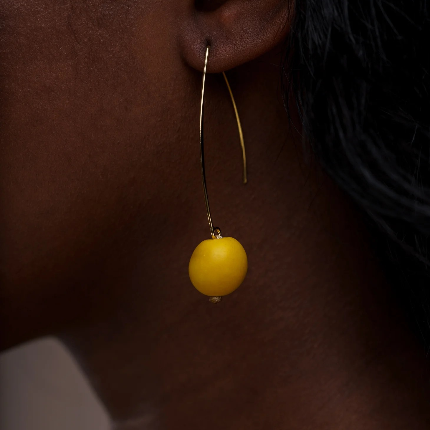 Minimal Drop Tagua Earrings