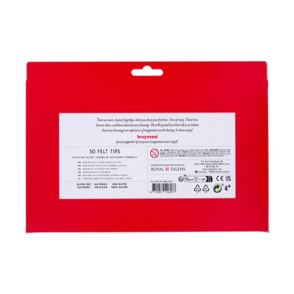 Bruynzeel Felt Tip Set - 50 Colours