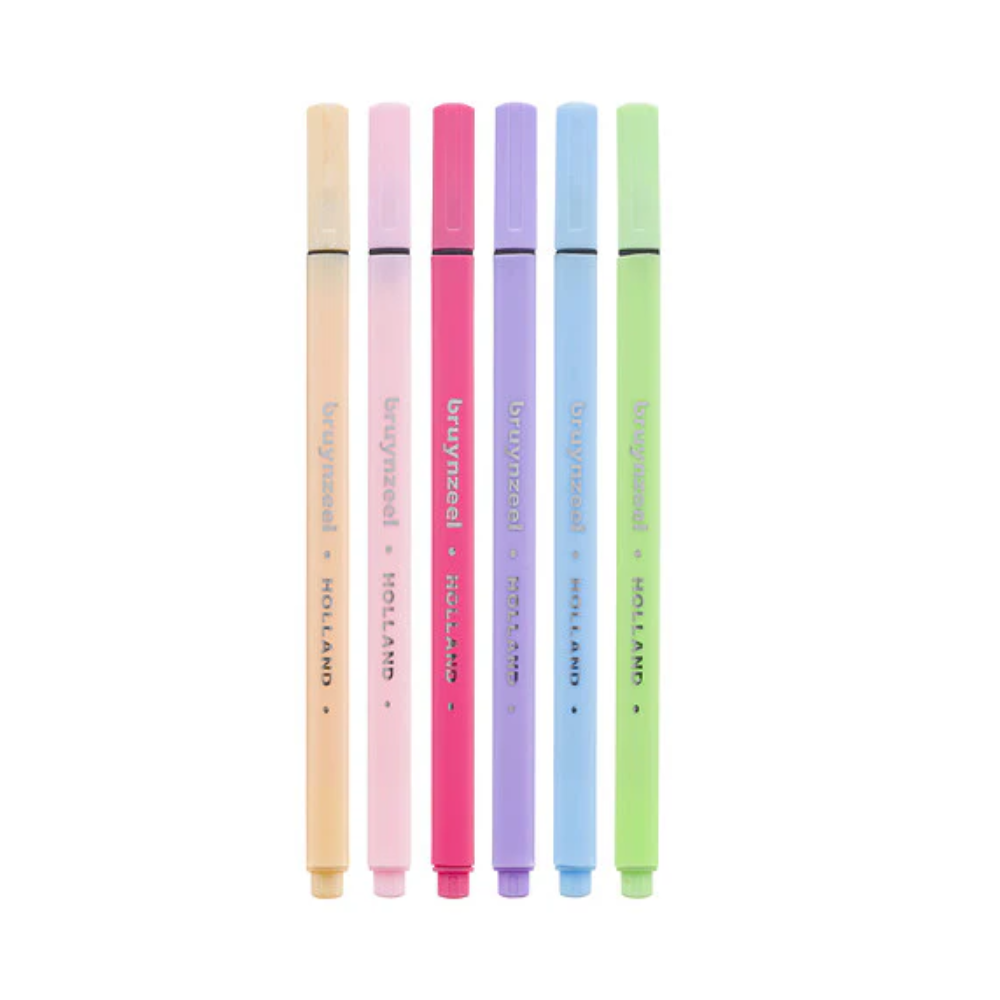 Bruynzeel Fineliner Set Pastel - 6 Colours