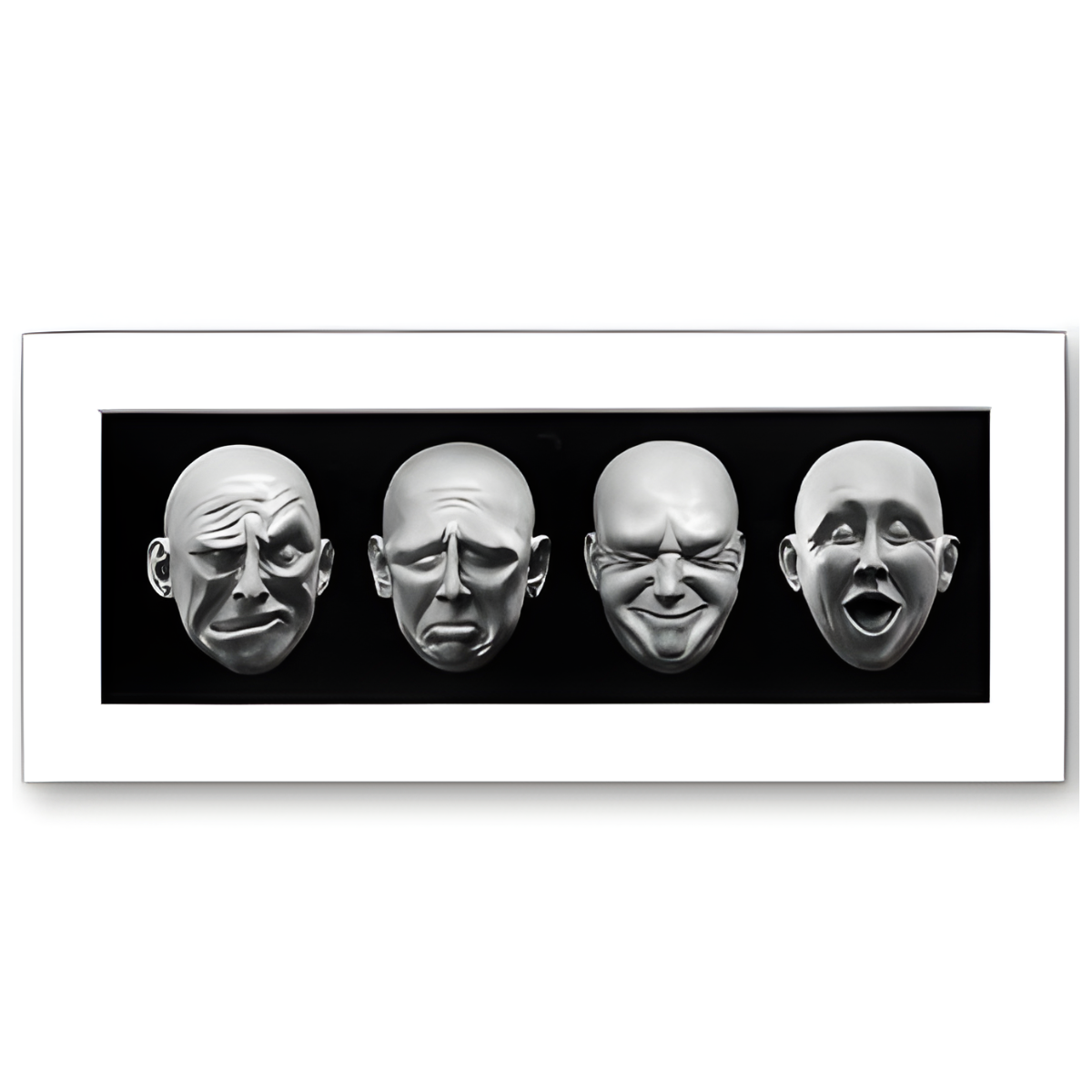 Floating Heads Landscape Mounted Print
