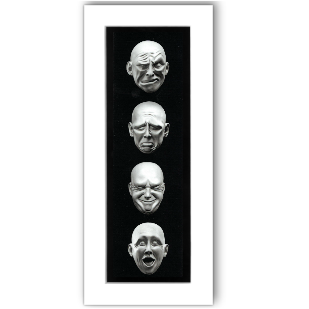 Floating Heads Portrait Mounted Print