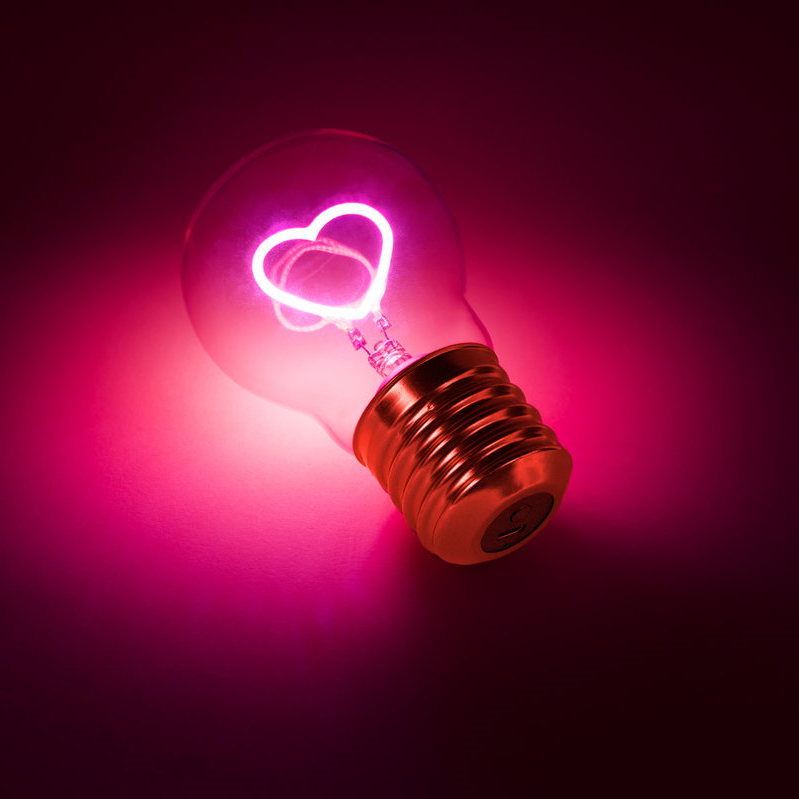 Cordless Heart Lightbulb