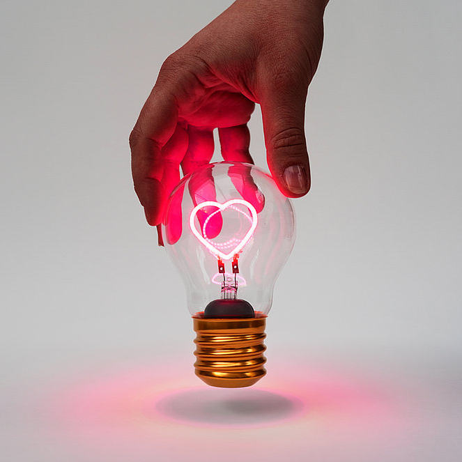 Cordless Heart Lightbulb