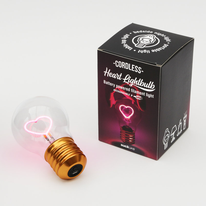 Cordless Heart Lightbulb