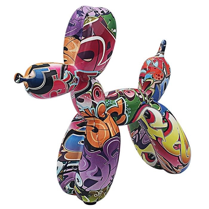 Graffiti Balloon Dog Statue