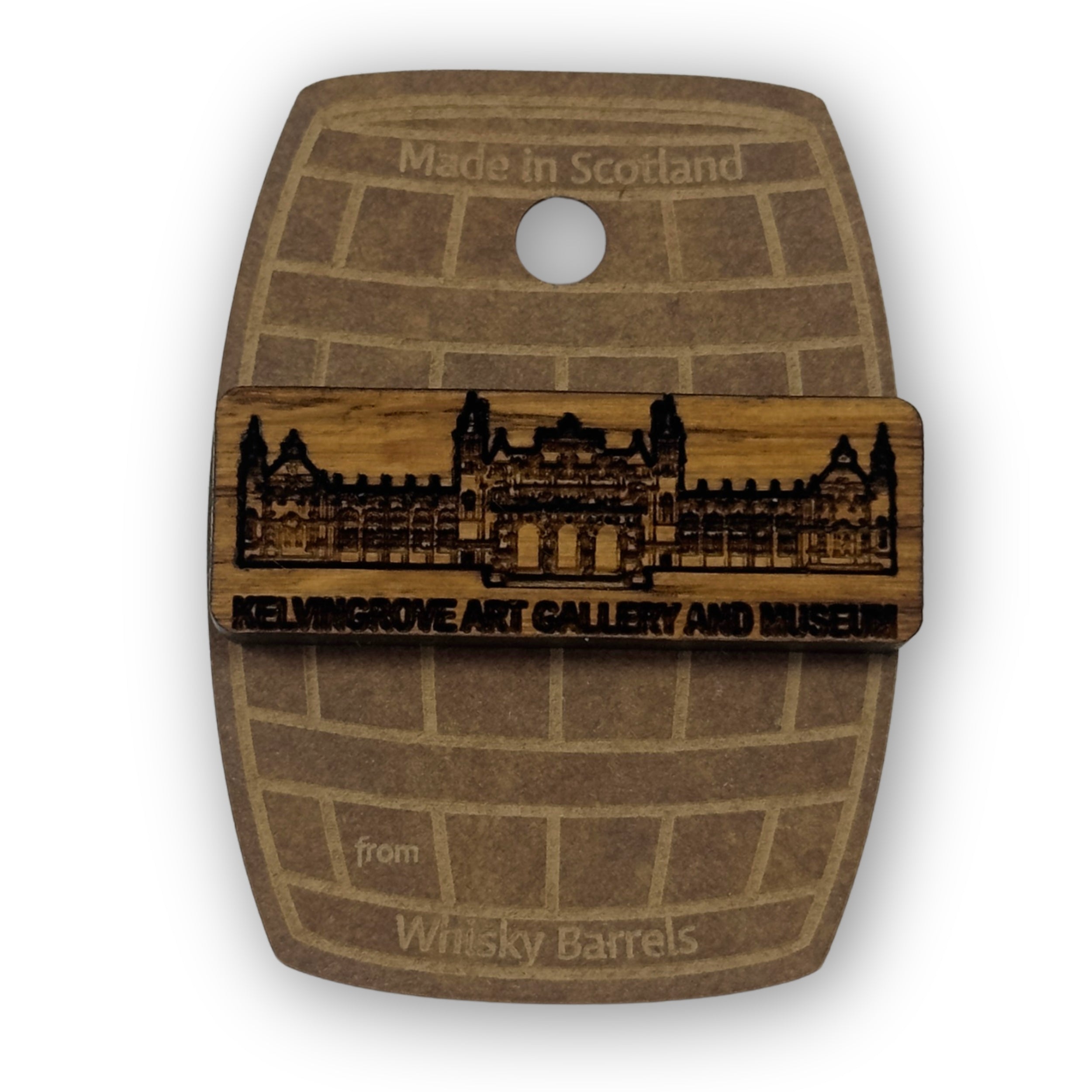 Kelvingrove Whisky Barrel Pin Bagde