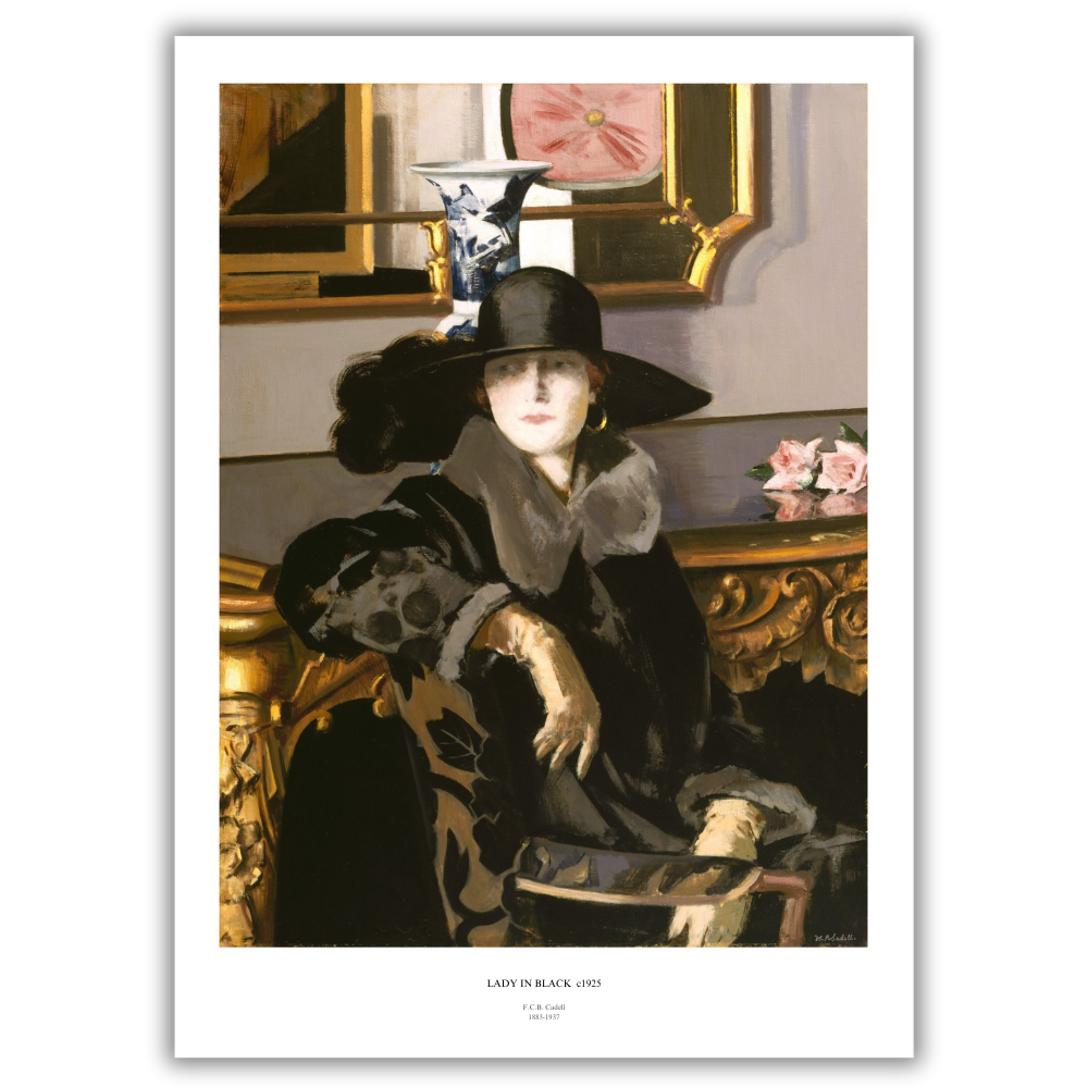 Francis C.B Cadel: Lady In Black Large Print