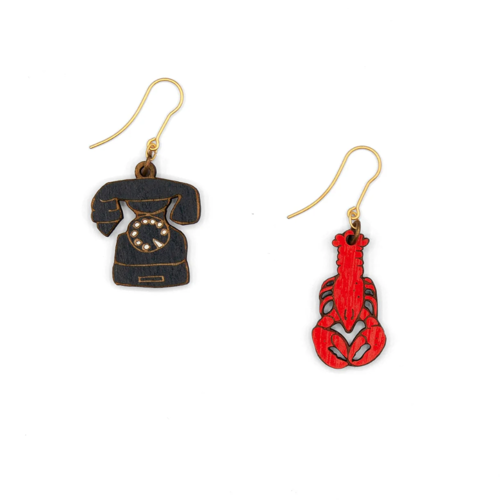 Lobster & Telephone Drop Earrings