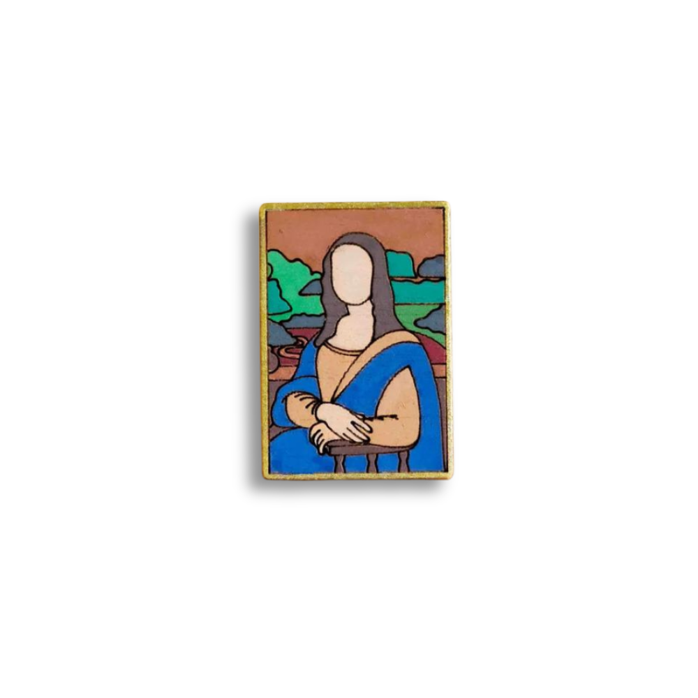 Hand-painted Mona Lisa Pin